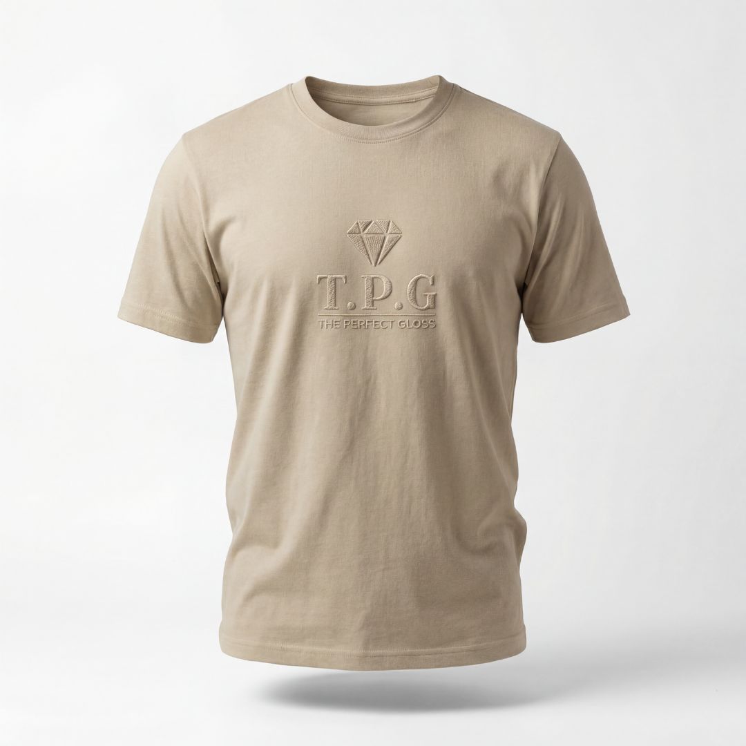 Beige T-shirt | Tone-on-tone Logo