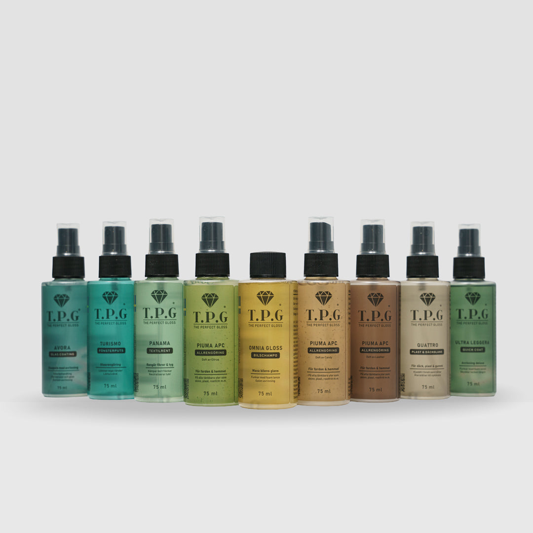 Provpaket med 9 flaskor - 75ml
