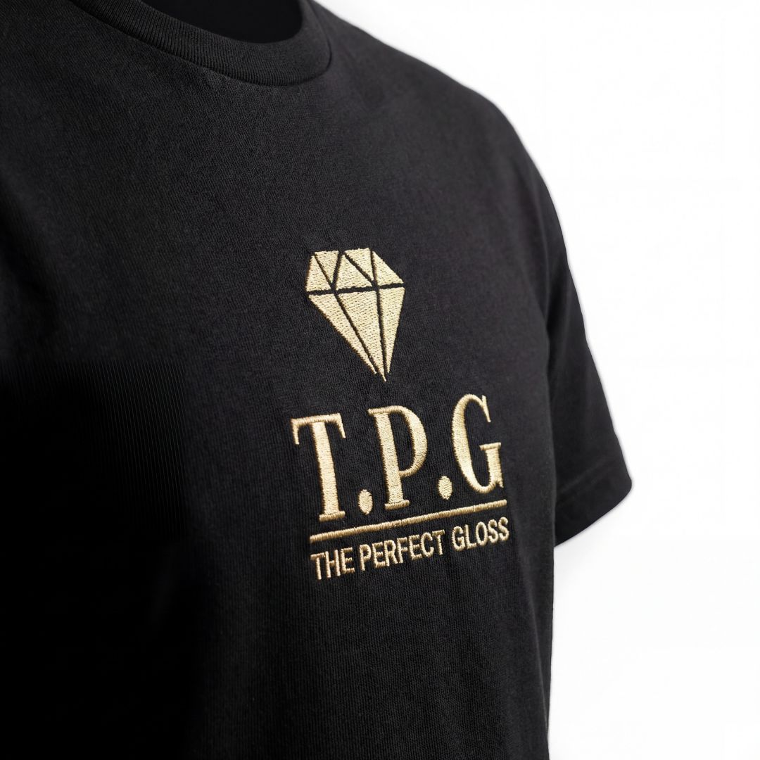 Black T-shirt | Beige Logo