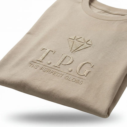 Beige T-shirt | Tone-on-tone Logo