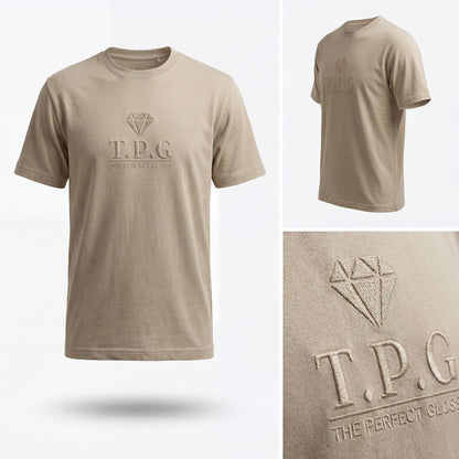 Beige T-shirt | Tone-on-tone Logo