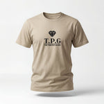 Beige T-shirt | Black Logo