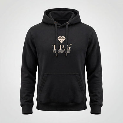 Hoodie TPG Black | Beige Logo