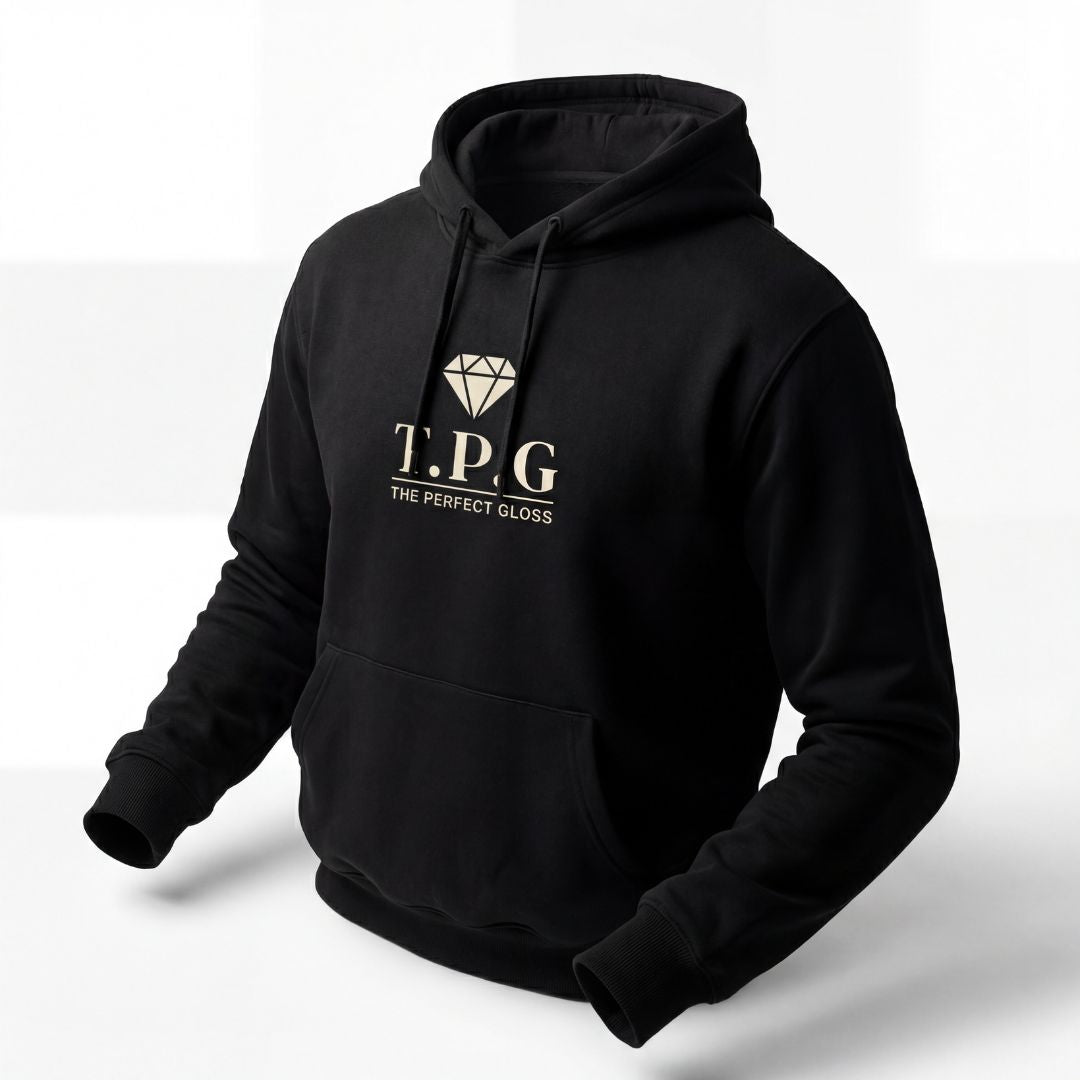 Hoodie TPG Black | Beige Logo