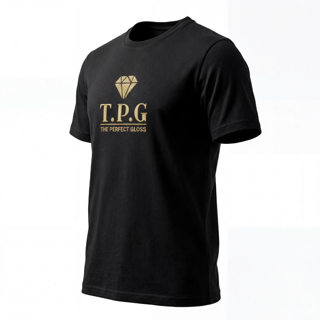 Black T-shirt | Beige Logo