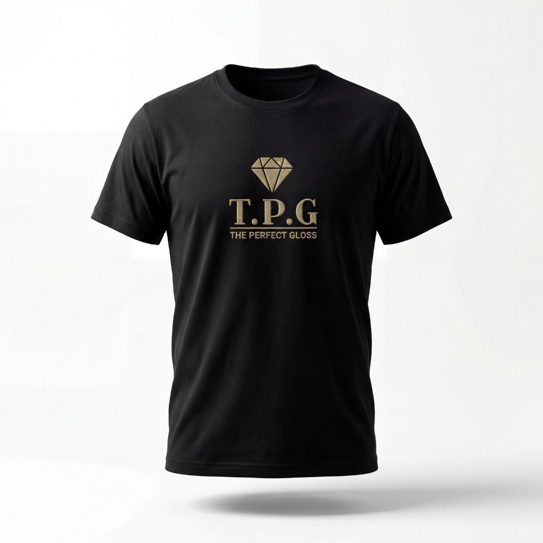 Black T-shirt | Beige Logo
