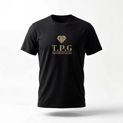 Black T-shirt | Beige Logo