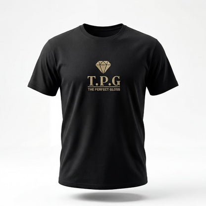 Black T-shirt | Beige Logo