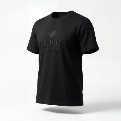 Black T-shirt | Tone-on-tone Logo
