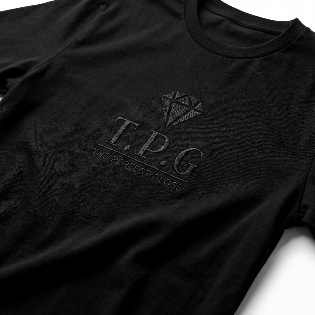 Black T-shirt | Tone-on-tone Logo
