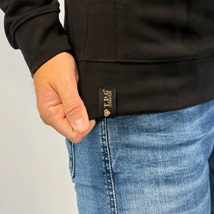 Hoodie TPG Black | Beige Logo